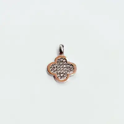 Кулон у вигляді чотирилисника у стилі Van Cleef — срібна прикраса